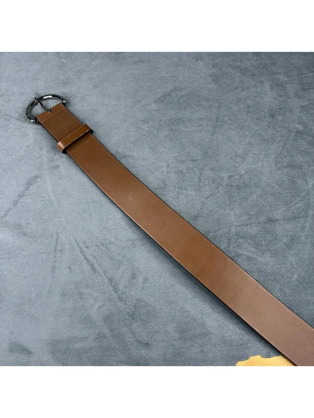 Coach Brown Leather Belt Medium M Fits 35 Silver Tone Buckle Classic - Picture 5 of 14